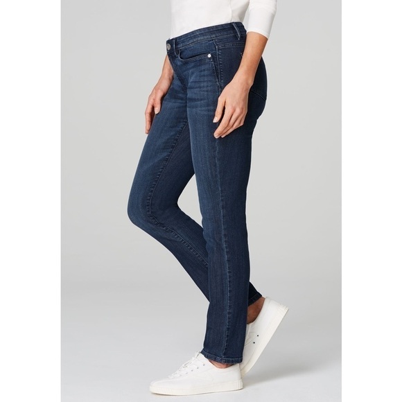 J. Jill Denim Women's Slim Leg Ankle Jeans Authentic Fit Dark Wash 12 - Picture 1 of 6